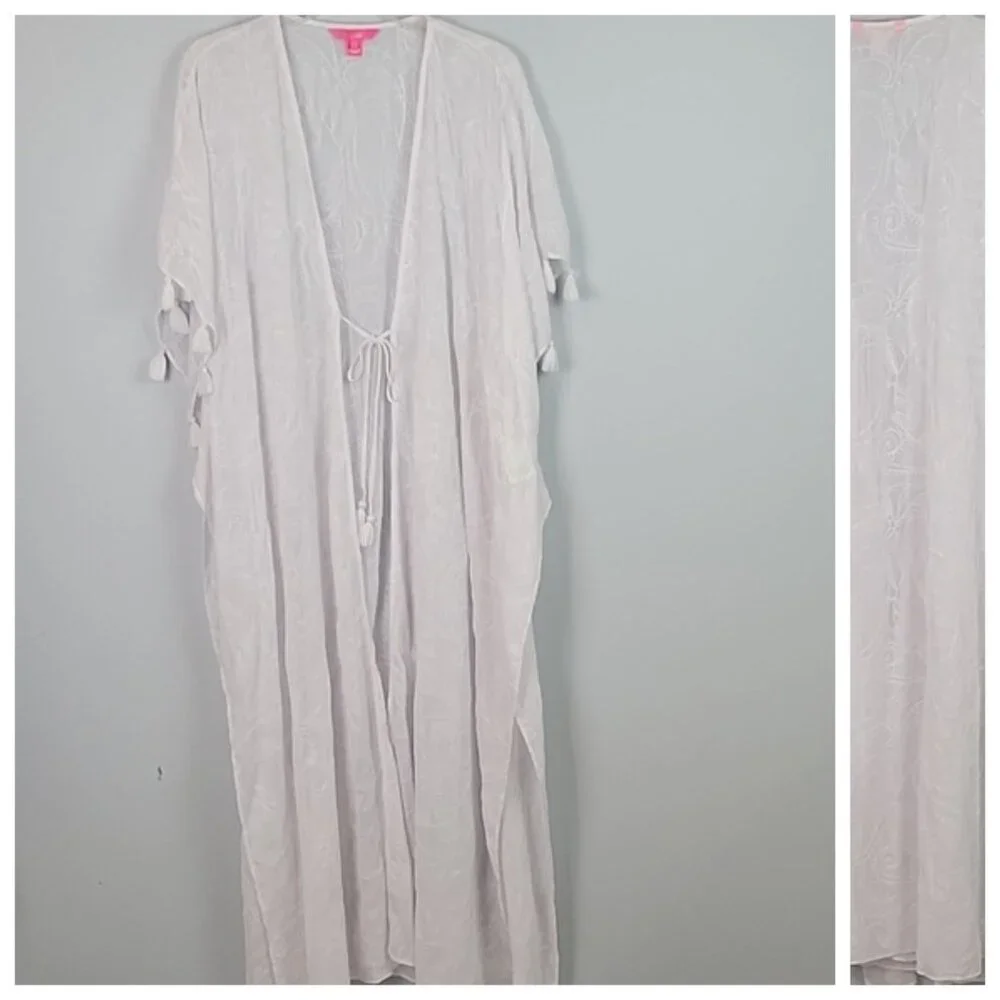 Lilly Pulitzer Scheena Midi swimsuit cover up resort white L/XL